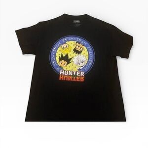 Hunter x Hunter Anime Graphic T-Shirt Black Short Sleeve Size S
